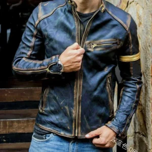 European and American Men's Casual Leather Clothing, Fashionable Youth Stand - Collar Biker Jackets with Unique Styles. S-5XL 1