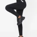 1PC Women’s Plus Size High-Waisted Black Yoga Leggings, Flexible Stretchy Comfort, Ideal for Pilates Gym Running Hiking Fitness