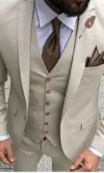 Men's Suits Prom Tuxedo Slim Fit 3 Piece Groom Wedding Suit For Men Custom Blazer Terno Masuclino 3 Pieces (jacket+vest+pant)