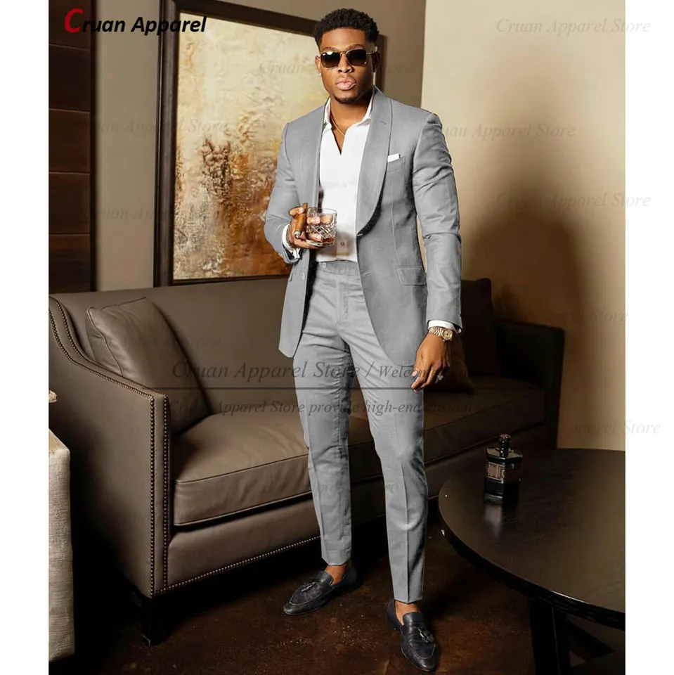 2025 Green Suits for Men Tailor-made Groom Wedding Suits Tuxedo Best Man Blazer Pants 2 Pieces Trendy Fashion Marriage Costume - Image 4