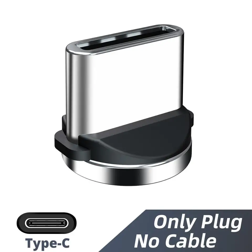 1/3/5 pcs Round Magnetic Cable Tip Micro USB Magnetic Charger Cable Plug USB Type C Magnet Cable Adapter 360 Rotate Cable Tips - Image 3
