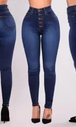 Jeans For Women High Waist Push Up Jeans High Elastic Stretch Ladies Mom Jeans Female Washed Denim Skinny Pencil Pants