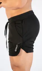 GITF Mens Gym Training Shorts Men Sports Casual Clothing Fitness Workout Running Grid quick-drying compression Shorts Athletics