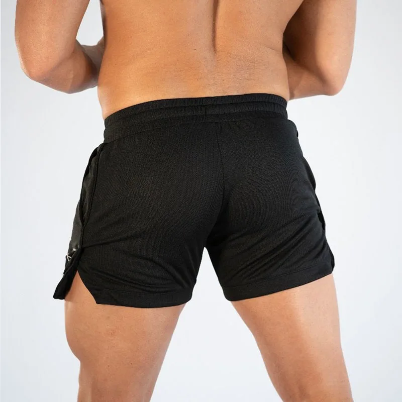GITF Mens Gym Training Shorts Men Sports Casual Clothing Fitness Workout Running Grid quick-drying compression Shorts Athletics - Image 2