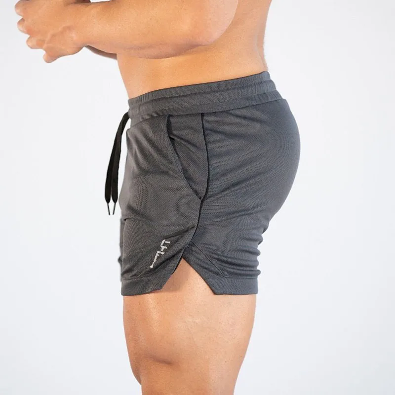 GITF Mens Gym Training Shorts Men Sports Casual Clothing Fitness Workout Running Grid quick-drying compression Shorts Athletics - Image 5