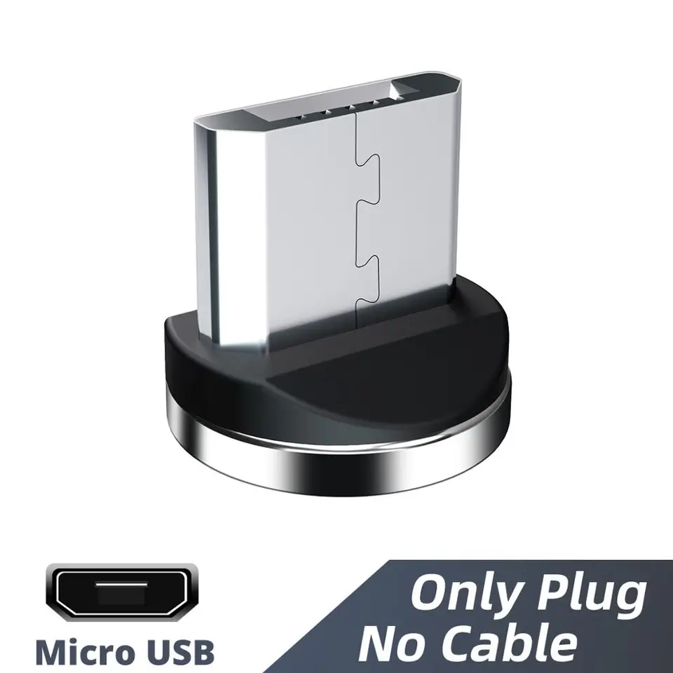 1/3/5 pcs Round Magnetic Cable Tip Micro USB Magnetic Charger Cable Plug USB Type C Magnet Cable Adapter 360 Rotate Cable Tips - Image 2