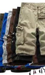 Cargo Shorts Men Summer Army Military Tactical Homme Shorts Casual Solid Multi-Pocket Male Cargo Shorts Plus Size