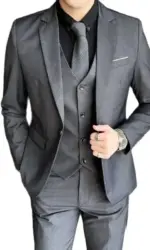 S-9XL New (Blazer+Vest+Pants) Men's Fashion Business Gentleman Professional Formal Dress Korean Version Banquet Dress Suit 6XL