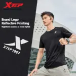 Xtep Short Sleeve Round-Neck T-Shirt For Men 2025 Spring Quick-Drying Sports Training Breathable Outdoor Cool Tops 875229010175