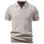 Men's new summer high-end solid-color golf Polo shirt, breathable and comfortable short-sleeved casual casual top with a collar.