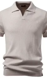 Men's new summer high-end solid-color golf Polo shirt, breathable and comfortable short-sleeved casual casual top with a collar.