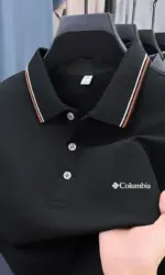 Summer men's new lapel short sleeved polo shirt high-end design brand letter printed casual comfortable T-shirt top
