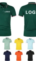 Summer Men Women Lapel Short Sleeve Polo Shirt Custom Print logo Embroidered Name Company Sports Running Large Size 5xl 6xl Top