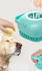 Multifunctional Silicone Pet Bath Massage Brush Soft Safe Grooming Tool for Dogs Cats Puppy Bathroom Supplies