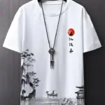 Simple Fashion Ancient Style T Shirts For Men Summer Trendy Crew Neck 3D Printed T-Shirts Loose Streetwear Harajuku Kids Tees
