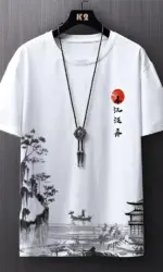Simple Fashion Ancient Style T Shirts For Men Summer Trendy Crew Neck 3D Printed T-Shirts Loose Streetwear Harajuku Kids Tees
