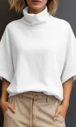 Stylish Women Blouse 2025 ZANZEA Summer Office Shirt Elegant Solid OL Work Tunic Tops Turtleneck Half Sleeve Blusas Mujer Femme