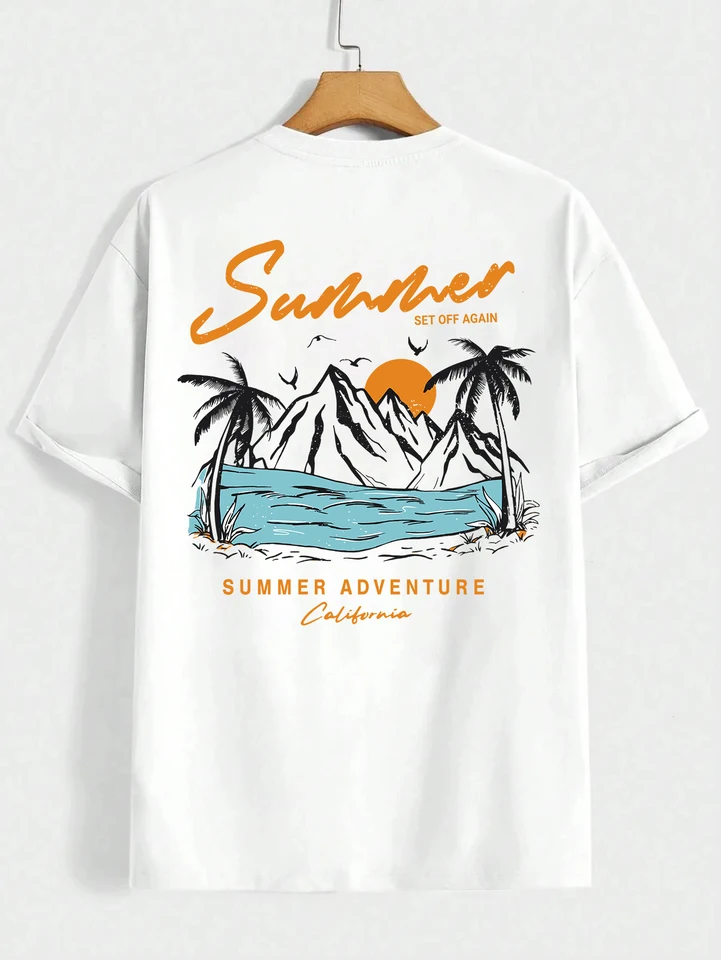 Summer Set Off Again Adventure California Mens T-Shirt Cotton Loose Tee Clothing Fashion Sweat Clothes Oversized Summer Tops - Image 5