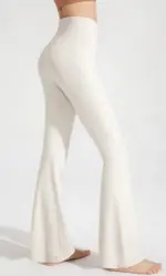 Naked High Waisted Waist Cinching Hip Lifting Fitness Exercise Elastic Bell Bottom Pants Women Casual Outdoor Running Yoga Pants