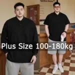 Plus Size Men Long Sleeve Polo Shirts Autumn Winter Polos 1XL-7XL 110-175kg Loose Oversized Tops Big Size Men Clothing 남자 폴로 셔츠