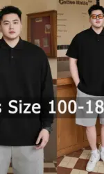 Plus Size Men Long Sleeve Polo Shirts Autumn Winter Polos 1XL-7XL 110-175kg Loose Oversized Tops Big Size Men Clothing 남자 폴로 셔츠