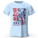 Men's Anime Character Printed 100% Cotton T-Shirt, Soft Fabric Round Neck Short Sleeve Tee, Unisex Harajuku