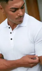 Gym Polo Shirt Men Fashion Turn Neck Short Sleeve Knitted Polos Sports Slim Fit Fitness Bodybuilding Workout Summer Clothing