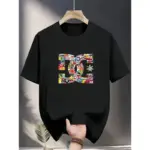 2026 Summer men's and women's sporty casual fashion T-shirt, creative letter round-neck top