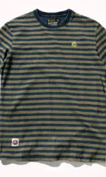 Striped T-shirt Men's Short Sleeve New Pure Cotton Slim Trend Simple Joker Round Neck Old Washed Short Sleeve T-shirt