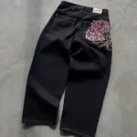 Mens Jeans Sakura Embroidery Slim Straight Light Wash Stretch Cotton Casual Streetwear Daily Wear Multiple Sizes Pants Skinny