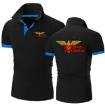 2024 New Summer Men's Moto Morini Logo Printed Popular Lapel Collar Breathable Fashion Sports Solid Color Comfortable Polo Shirt