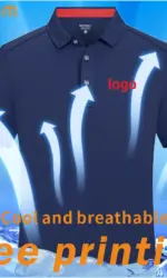 Lightweight and cool T-shirt shirt polo shirt quick drying short sleeved custom logo summer workwear for men and women
