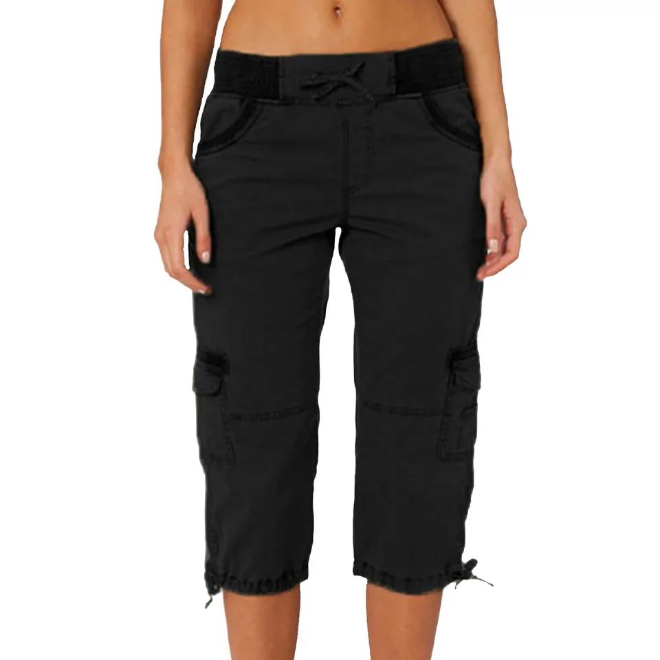 Multi Pocket Trousers Outdoor Y2k Cargo Pants Women Streetwear Sports Cropped Pants Overalls Thin Loose Cargo Shorts Pantalones - Image 2