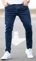 Spring Mens Black Blue Pants Pure Color Stretch Jeans Street Casual Slim Fit Trousers Male Vintage Wash Skinny Jeans for Men