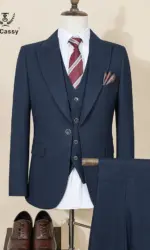ST Cassy High Quality Male Groom Wedding Blazers Slim fit casual evening gown Business Office Men's Suits