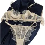 Sexy Lace Lightweight Bra Set Soft Underwire for Lift and Support Prevents Sagging Exquisite Embroidered Lingerie Two-Piece Set