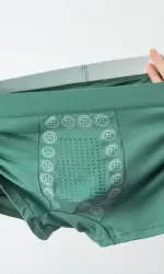 Men's Autumn Winter Boxer Massage Pants Comfortable Breathable Energetic With Mid Waist Flat Angle Four Cornered Pants