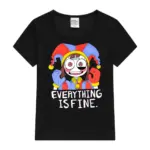 Cute Pomni T-Shirts Children The Amazing Digital Circus Short Sleeve Casual Fashion Printed Boys Girls Tops Spring Summer