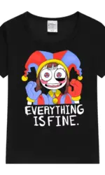 Cute Pomni T-Shirts Children The Amazing Digital Circus Short Sleeve Casual Fashion Printed Boys Girls Tops Spring Summer