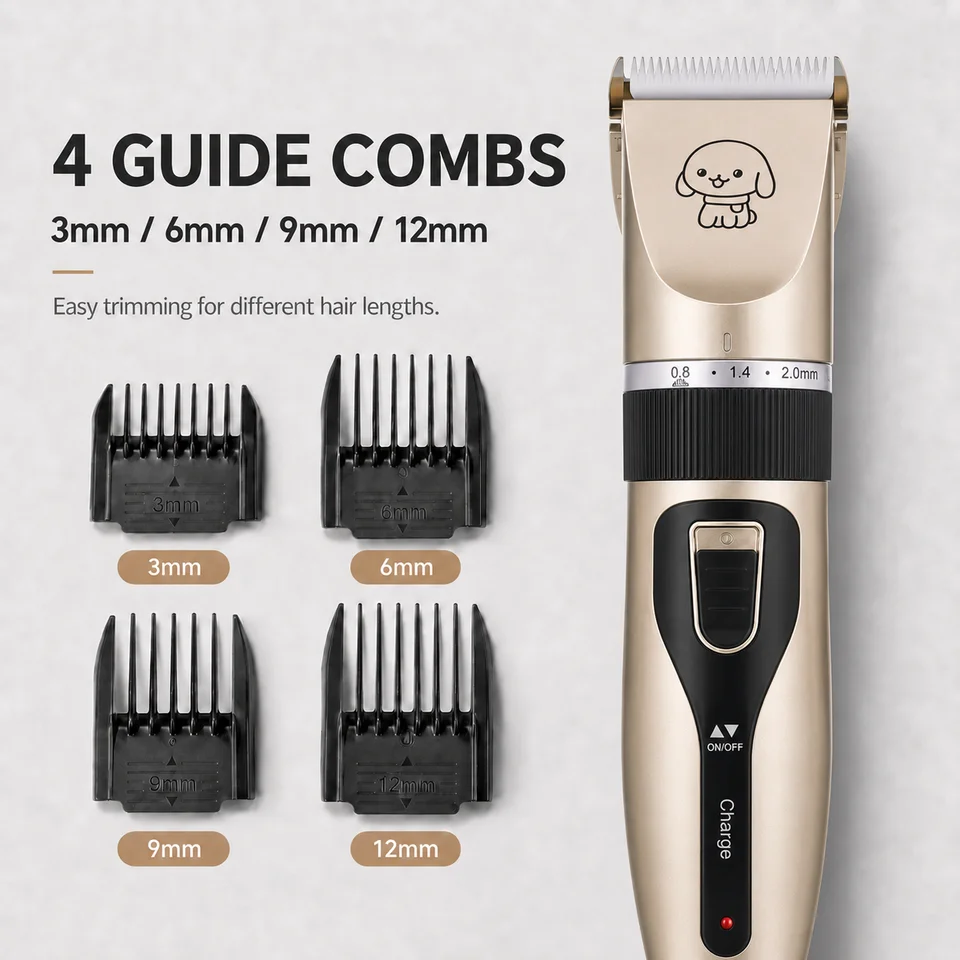 1set Pet Hair Clipper Haircut Trimmer Shaver Set for Rabbit Cat Dog Puppy Grooming Clipper Cutter Pet Supplies Electric Scissors - Image 5
