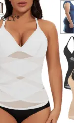 MISSMOLY Women Built in bra Shapewear Camisole Tummy Control Body Shaper Slimming Underwear Compression Corset Bustier Tank Tops