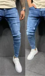 Mens Black Jeans Slim Fit Quality Gray Casual Male Jeans Pants Skinny Fit Men Pants Hip Hop Streetwear Cotton Denim Trousers
