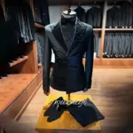 Luxury Men's Suit for Wedding Tuxedo 2 Piece Sets Slim Fit Applique Wedding Party Groom Blazers Bespoke jacket Pants Customized