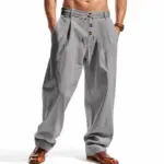 2026 Men's Autumn Cotton-Linen Casual Pants - Breathable, Loose-Fitting, Straight-Tail, Quick-Drying Linen Long Pants for Summer