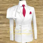 Formal Wedding Men Suits 2 Piece Jacket Pants Sets Double Breasted Male Clothing Costume