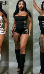 FAGADOER Sexy Hollow-out Patchwork Rompers for Woman See Through Sleeveless Backless Jumpsuits Female Streetwear Overalls 2026