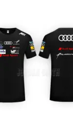 Audi Sport Racing Team T-shirt, Racing Driver Printed T-shirt, Racing Team Short-sleeved Fan Loose and Comfortable T-shirt
