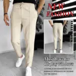 Mens Stylish Waffle Pants - Casual Sports Slim Fit with Adjustable Drawstring Secure Pockets for All Seasons - Perfect Outdoor
