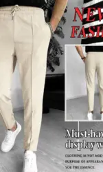 Mens Stylish Waffle Pants - Casual Sports Slim Fit with Adjustable Drawstring Secure Pockets for All Seasons - Perfect Outdoor