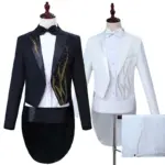 2025 Multi Color Hot Seaweed Colored Diamond Tuxedo Set for Men, Halloween Performance/Magician /Vocalist Conductor Dresses Set